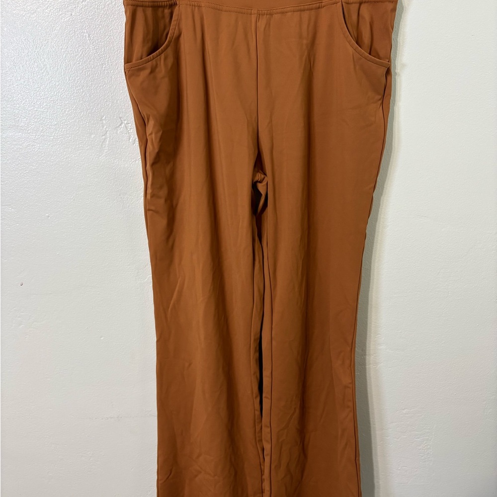Women's burnt orange bootcut legging Pants